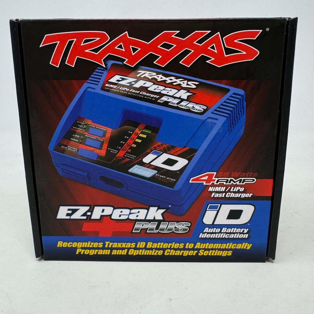 Traxxas EZ-Peak Plus 4 Amp NiMH LiPo Fast Battery Charger with iD 2970 Blue